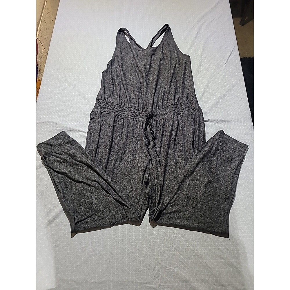 Market & Spruce Active Jumpsuit Slash Pockets Draw String Womens Size 1X